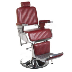 Fotel barberski LUMBER BH-31823 Czerwony